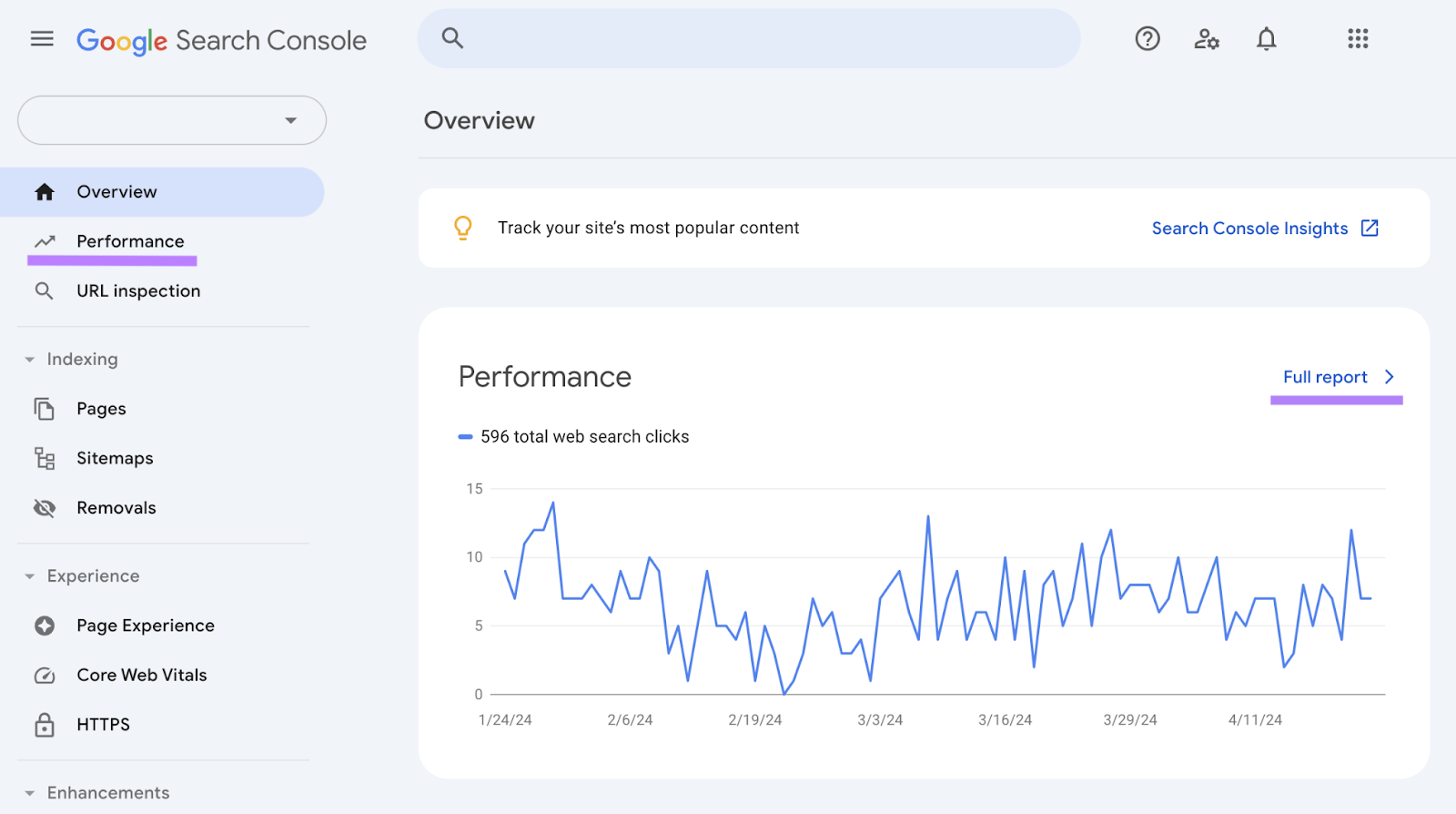 performance tab highlighted