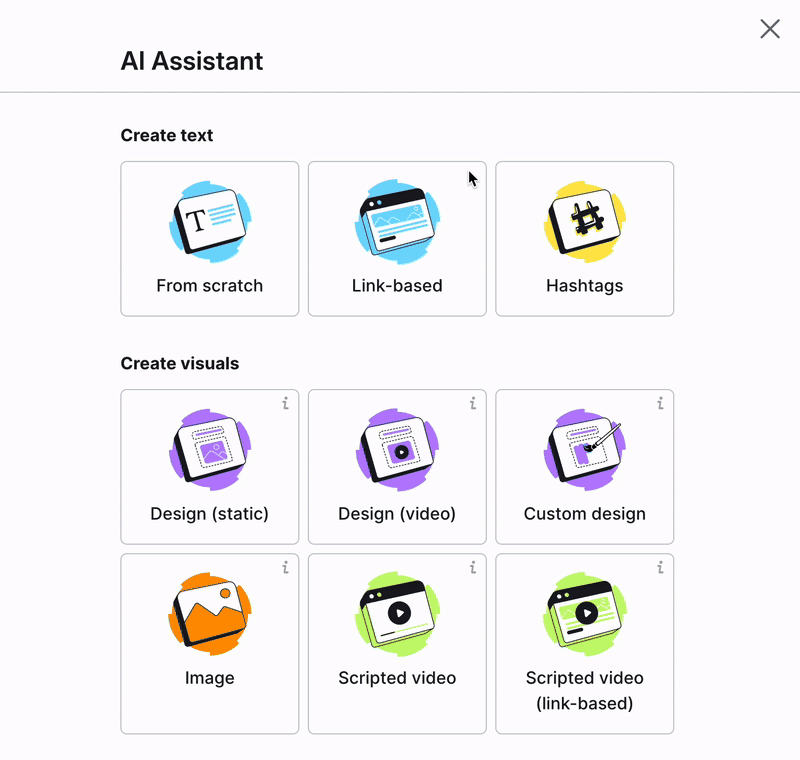 The Generate text with AI window where you need to add a link to Page link field.